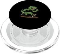 Funny Retro T-Rex Trail Running Dinosaur PopSockets PopGrip for MagSafe