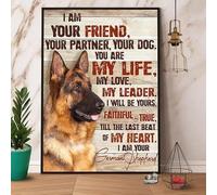 Funny Retro Tin Signs German Shepherd I Am Your Friend Your Partner Vintage Home Wall Decoration Metal Plaques 6x8 Inch