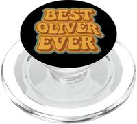 Funny Retro Typography Best Oliver Ever Celebration PopSockets PopGrip for MagSafe