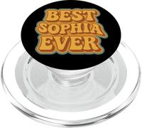 Funny Retro Typography Best Sophia Ever PopSockets PopGrip for MagSafe