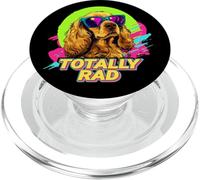 Funny Retro Vintage 80s 90s Totally Rad Cocker Spaniel Lover PopSockets PopGrip for MagSafe