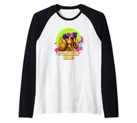 Funny Retro Vintage 80s 90s Totally Rad Cocker Spaniel Lover Raglan Baseball Tee