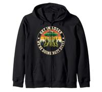 Funny Retro Vintage Weird Get In Loser Were Doing Butt-Stuff Zip Hoodie