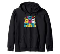 Funny Retro WASD It's What Moves Me PC Gamer Men Women Zip Hoodie