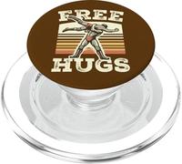 Funny Retro Wrestling Team Quote Wrestle Free Hugs Wrestlers PopSockets PopGrip for MagSafe