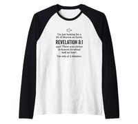Funny Revelation 8 1 Silence in Heaven Bible Quote Raglan Baseball Tee