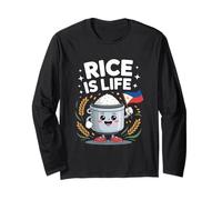 Funny Rice is Life Cute Anthropomorphic Cooker Long Sleeve T-Shirt