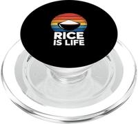 Funny Rice Is Life Retro Vintage Sunset Saying PopSockets PopGrip for MagSafe
