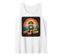 Funny RIZZ 'EM with TISM Otter Autism Mom Inclusion ASD Tank Top