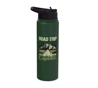 Funny Road Trip Captain Design for Travel Lovers Stainless Steel Insulated Water Bottle