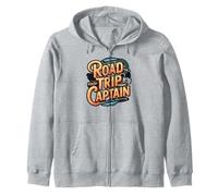 Funny Road Trip Captain Travel Quote Zip Hoodie