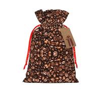 Funny Roasted Coffee Beans Christmas Drawstring Sack Gift Bag, Lightweight And Cute In Design