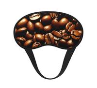 Funny Roasted Coffee Beans Print Adults Washable Eye Mask for Sleeping Light Blocking Nap for Night Rest Cover