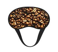 Funny Roasted Coffee Beans Print Adults Washable Eye Mask for Sleeping Light Blocking Nap for Night Rest Cover