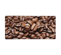 Funny Roasted Coffee Beans Print Mouse Pad Extra - Large Desk Mat for Office, Work - from - Home, PC Gamers & Streamers 16 x 35.5 Inch