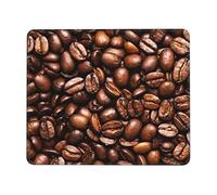 Funny Roasted Coffee Beans Print Mouse Pad Square Mouse Mat Non-Slip Mousepad Large Gaming Mouse Mat For Office Laptop 7.9 x 9.5 in