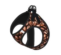 Funny Roasted Coffee Beans Print Pet Leash Vest For Small Dogs Cats, Adjustable Pet Harness Vest, Outdoor Walking Hiking