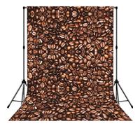 Funny Roasted Coffee Beans Print Photo Studio Background 5x7ft Soft Photo Backdrop Curtain For Studio Content Creator Equipment