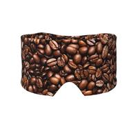 Funny Roasted Coffee Beans Printed Sleeping Blindfold, Padded Ear Warmer Mask, Adjustable Head Wrap, for Deep Relaxation