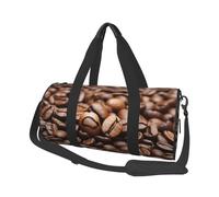 Funny Roasted Coffee Beans Printed Sports Gym Bag with Wet Pocket & Shoes Compartment, Travel Duffel Bag for Men Women