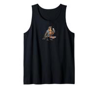 Funny Robin Bird Singing Microphone Rock Music Tank Top