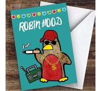 Funny Robin Hood Gangster Joke Personalised Christmas Card - Personalised Funny Joke Christmas Card, Spoof Christmas Card