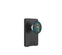 Funny Robot hanging on the Cross Costume PopSockets PopWallet for MagSafe