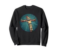 Funny Robot hanging on the Cross Costume Sweatshirt