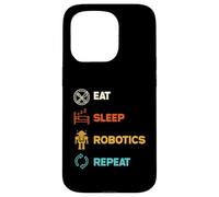 Funny Robotics Engineer Eat Sleep Robotics Repeat Vintage Case for iPhone 15 Pro