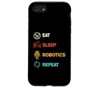 Funny Robotics Engineer Eat Sleep Robotics Repeat Vintage Case for iPhone SE (2020) / 7/8