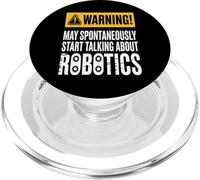 Funny Robotics Warning Sign for Engineers and Students PopSockets PopGrip for MagSafe