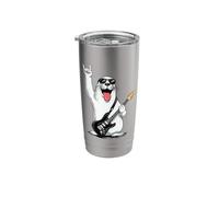 Funny Rock and Roll Seal Music Lover Graphic Playful Vibrant Stainless Steel Insulated Tumbler