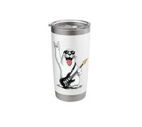 Funny Rock and Roll Seal Music Lover Graphic Playful Vibrant Stainless Steel Insulated Tumbler