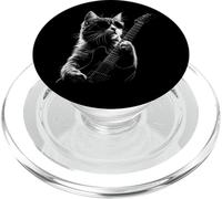 Funny Rock Cat Enthusiast Lover Music Roll Heavy Guitar Cats PopSockets PopGrip for MagSafe