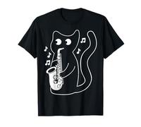 Funny Rock Cat Saxophone T-Shirt