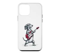 Funny Rock Dachshund Dog Playing Guitar Music Lover Case for iPhone 12 mini