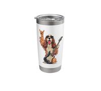 Funny Rock Dog Cocker Spaniel Guitar Player Design Stainless Steel Insulated Tumbler