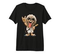 Funny Rock Dog Egyptian Theme Music Lover Design Premium T-Shirt