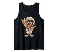 Funny Rock Dog Egyptian Theme Music Lover Design Tank Top
