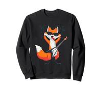 Funny Rock Fox Guitar Player Cool Animal Design Sweatshirt