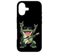 Funny Rock Frog Guitar Player Retro Style Cartoon Design Case for iPhone 17