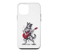 Funny Rock German Shepherd Dog Playing Guitar Music Case for iPhone 12 mini