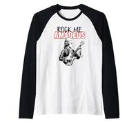Funny Rock Me Wolfgang Amadeus Mozart Raglan Baseball Tee