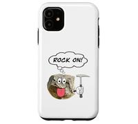 Funny Rock On Cartoon Rock With Pick Hammer Case for iPhone 11