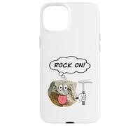 Funny Rock On Cartoon Rock With Pick Hammer Case for iPhone 15 Plus