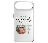 Funny Rock On Cartoon Rock With Pick Hammer Case for iPhone Air