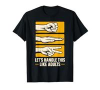 Funny Rock Paper Scissors Hand Gestures Graphic Men Women Value Graphic T-Shirt
