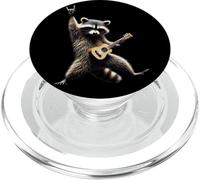 Funny Rock Raccoon Music Roll Heavy Animal Dance Guitar Punk PopSockets PopGrip for MagSafe