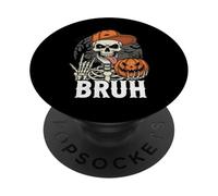 Funny Rock Skeleton Halloween Costume Pumpkin Music Men Kids PopSockets Adhesive PopGrip