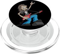 Funny Rock Star Guitarist Cartoon PopSockets PopGrip for MagSafe